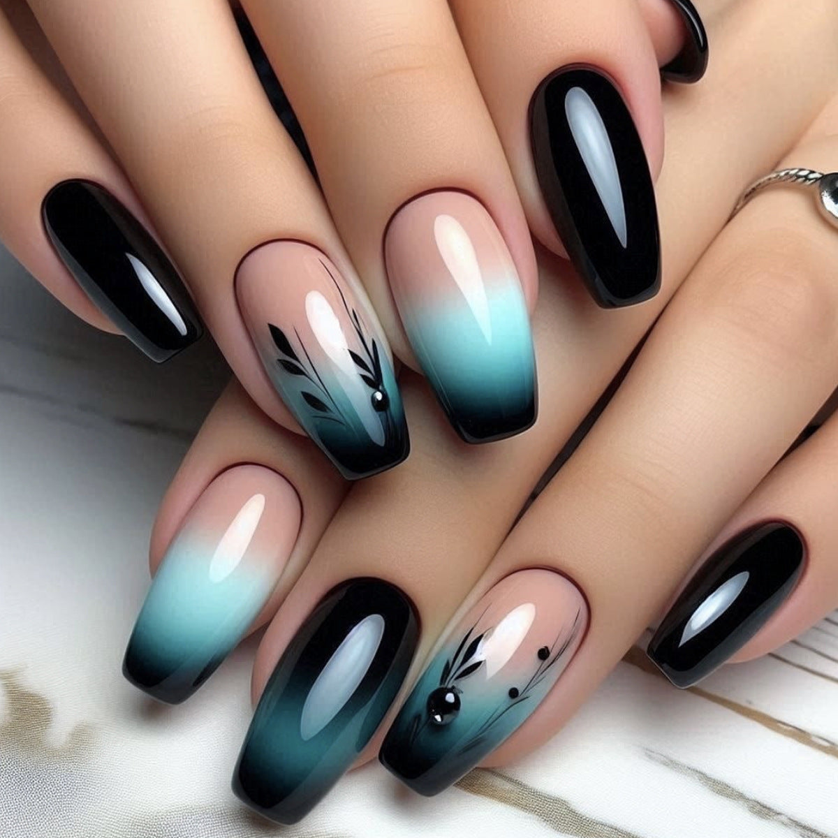 Gradient Nails That Breathe Ocean Magic