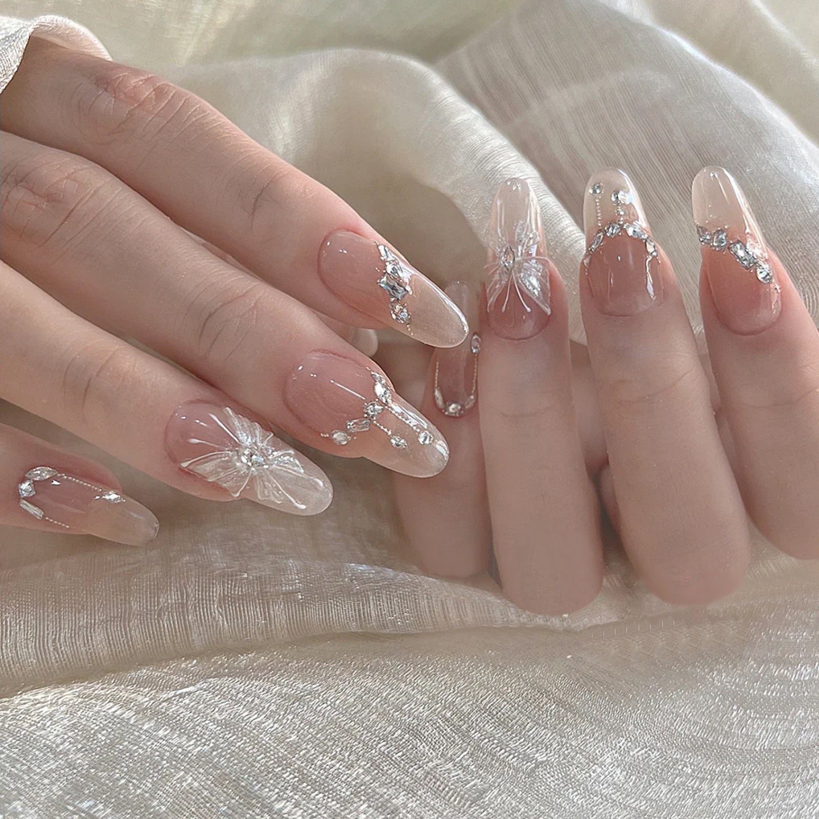 Elegant Gradient Nail Art for Brides