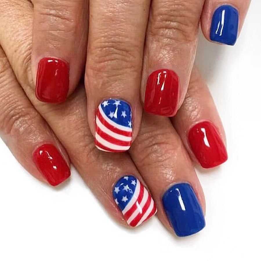 Patriotic Red & Blue Nails Trend