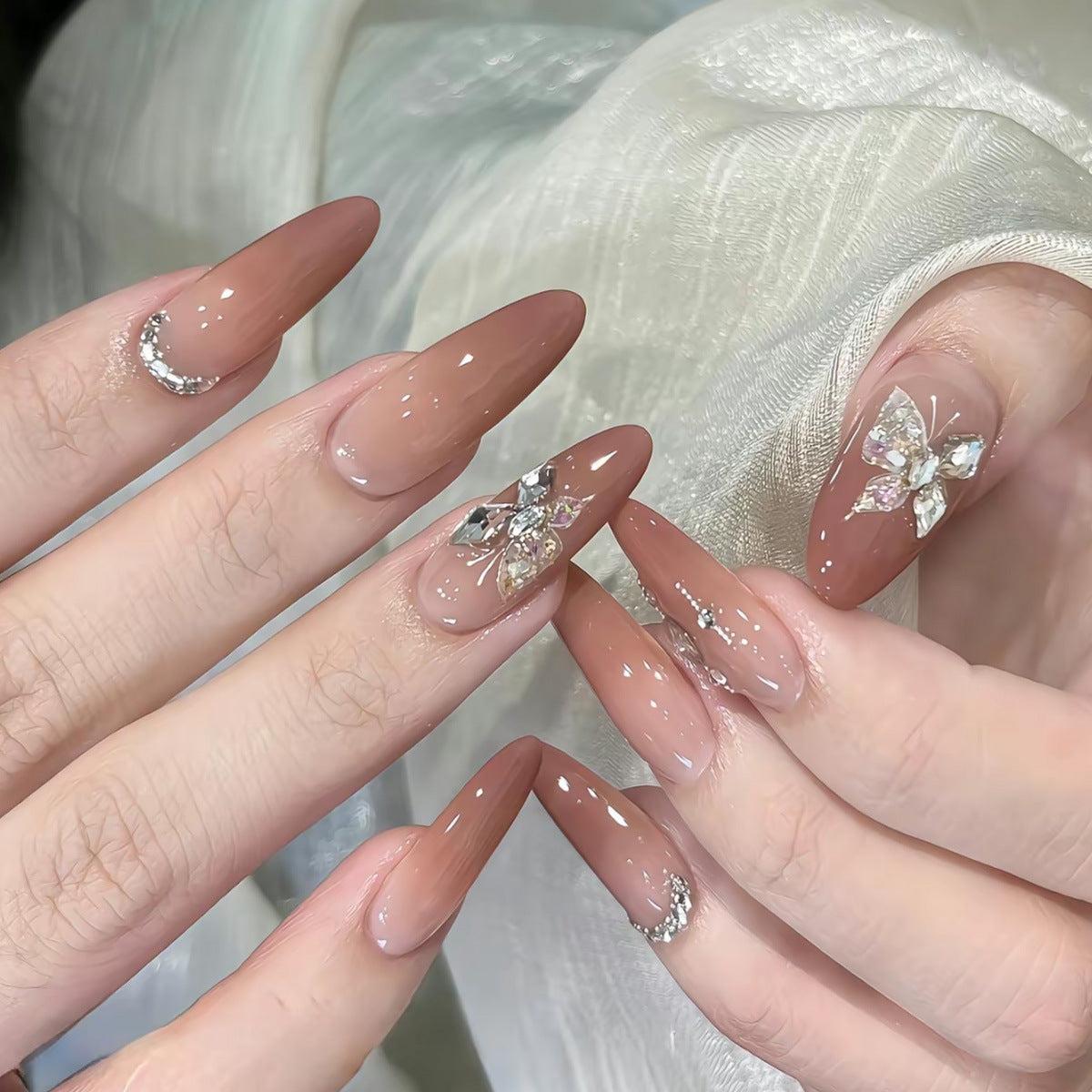 Nail Extension Design for Long Nails That Shine