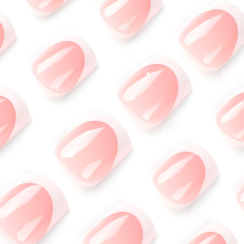 Cold Blooded Short Square White French Tips Press On Nails