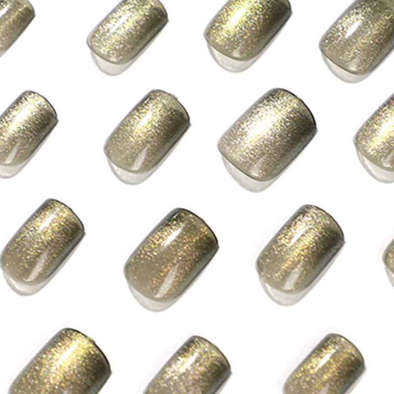 Gotta Be Extra Short Oval Gold Glam Press On Nails