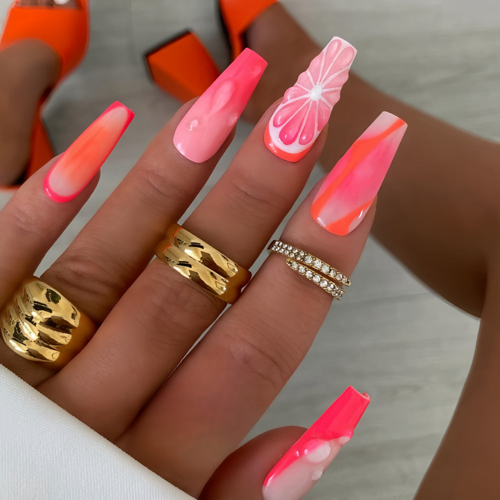 Summer Orange Reef Nails That Pop