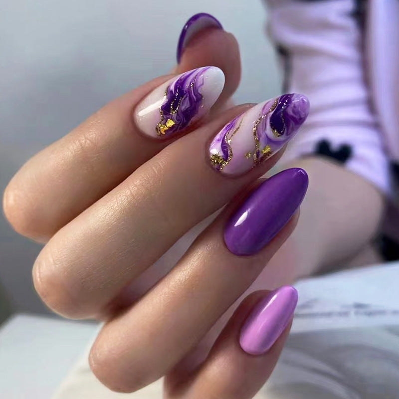 Vegan Almond Purple Dream Nails