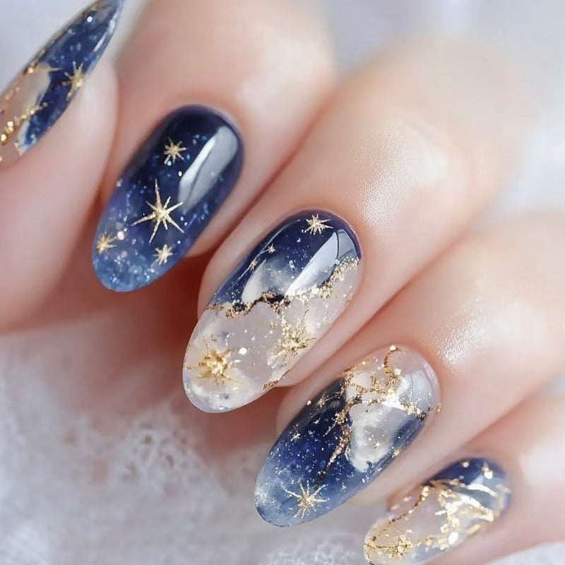 Starlit Blue Ombre Nail Set