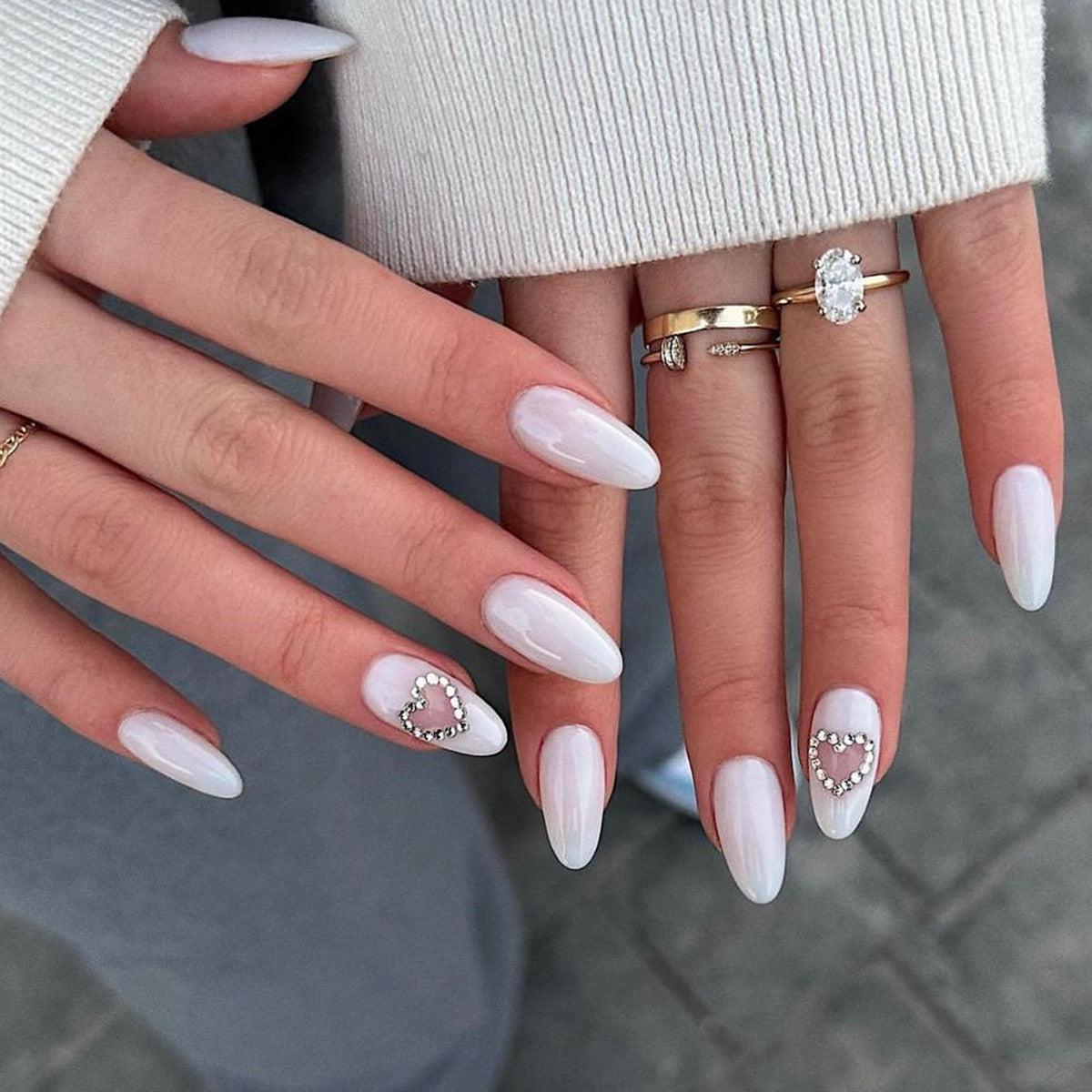 Glossy White Nails That Shine Bright