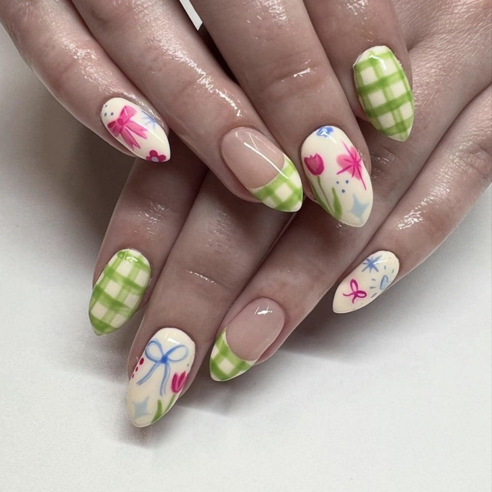 Bright Floral Nail Art for Spring