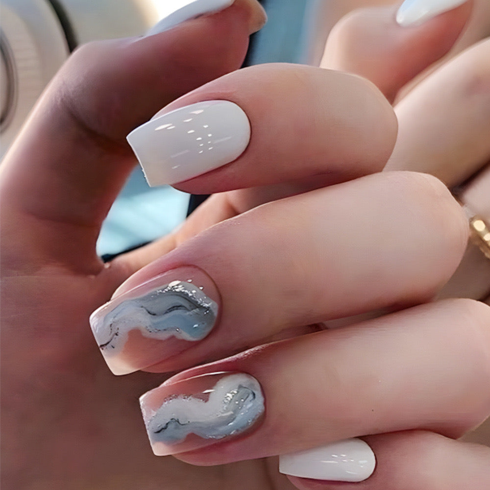 Nail Art That Feels Like a Marble Dream