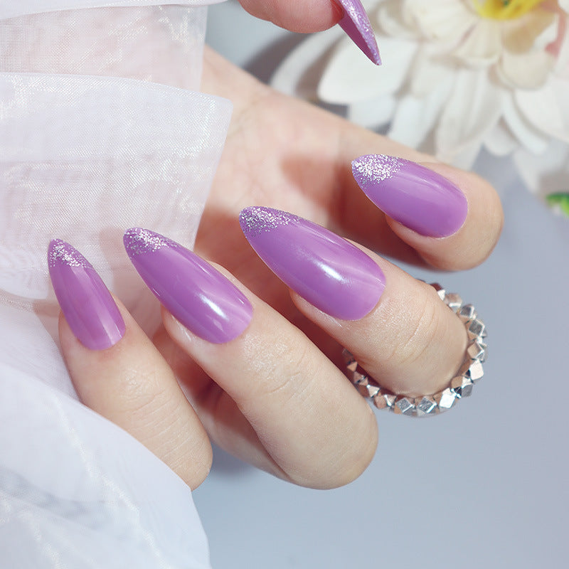 lavender almond nails