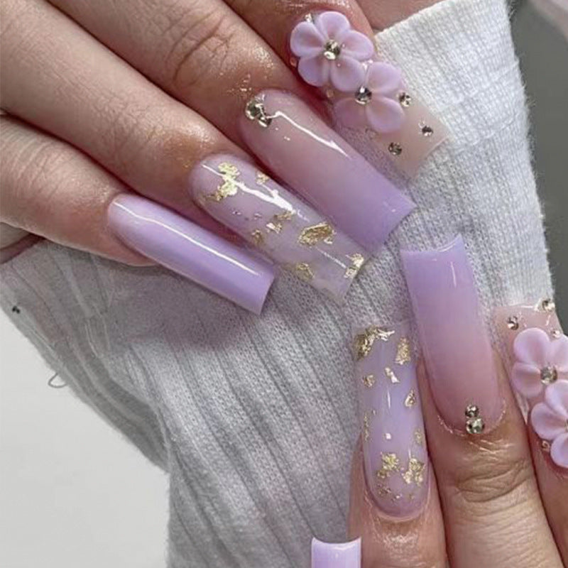 Lavender Spritz Square Nails