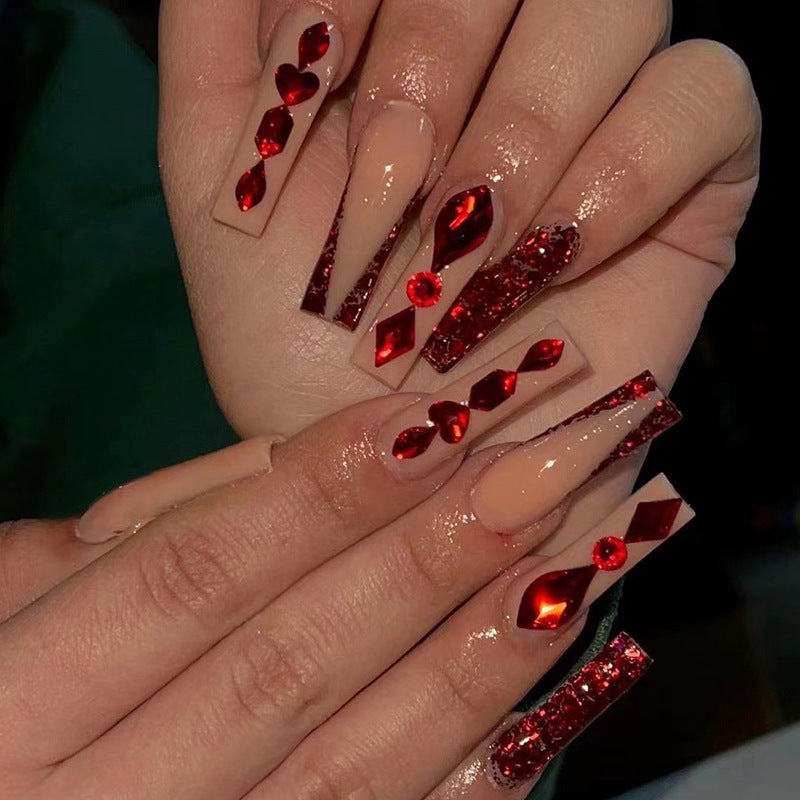 Sparkling Red Nail Glam for Valentine's