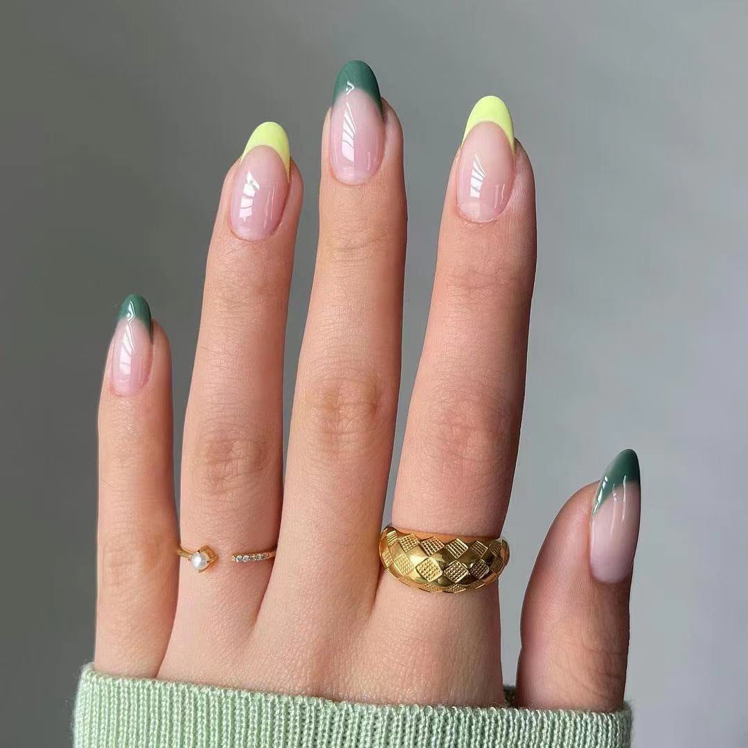 short almond nails spring