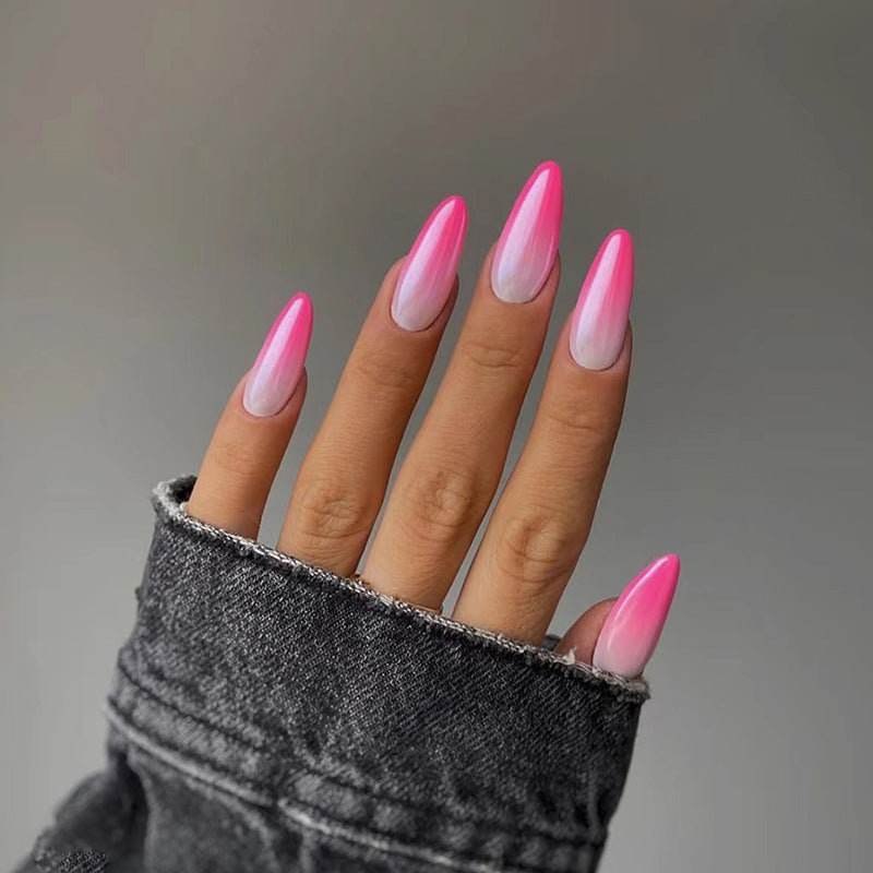 almond pink nails