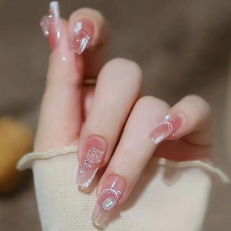 Soft Blush Curtain Nail Chic