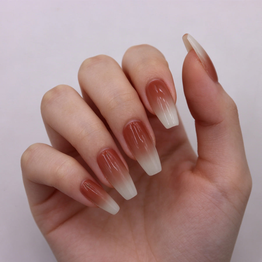 Bohemian Elegance Long Coffin Ombre Press On Nail Set