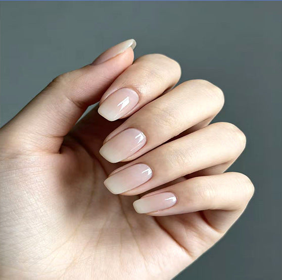 Elegant Serenity Medium Square Pink Ombre Glossy Press On Nail Set