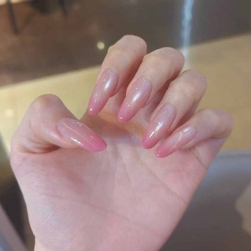 Dreamy Sunset Long Almond Pink Ombré Press On Nail Set