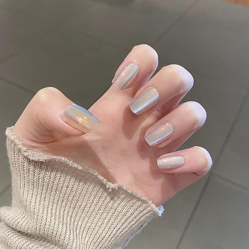 Enchanted Aura Medium Square Iridescent Press-On Nail Set