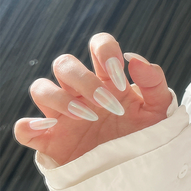 Mystical Glow Long Almond Clear Mirage Press On Nail Set