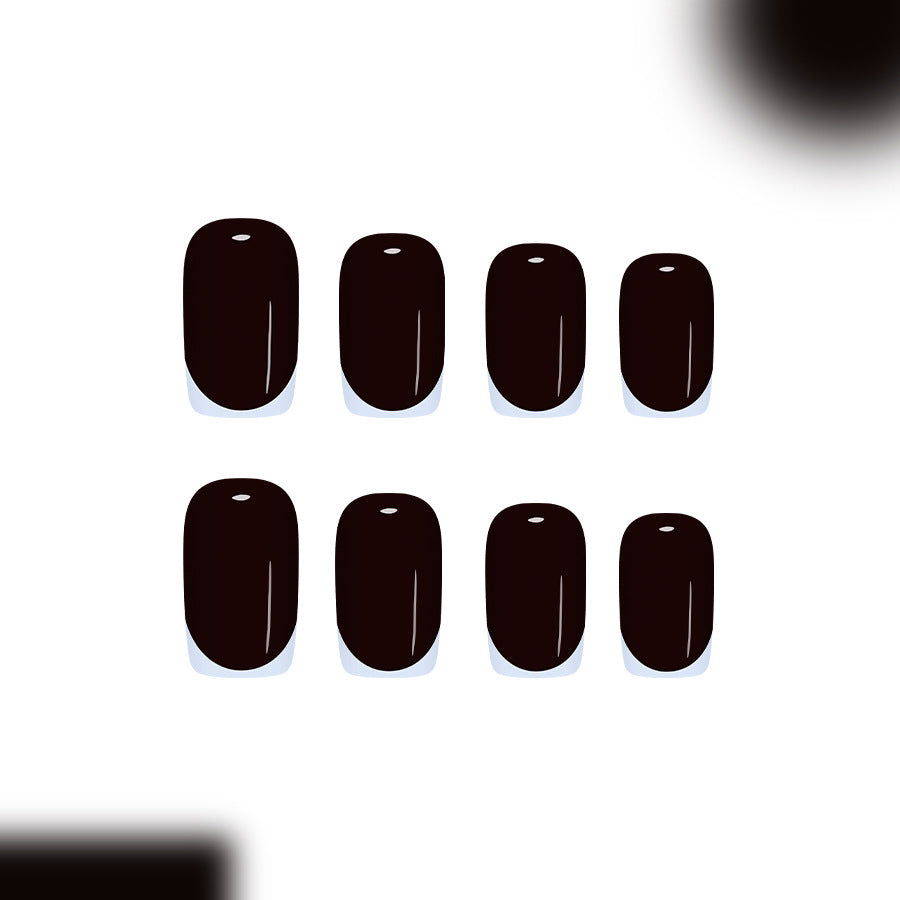 Gothic Elegance Medium Square Glossy Black Press On Nail Set with Stunning Shine