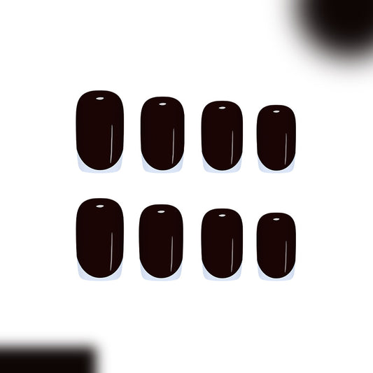 Gothic Elegance Medium Square Glossy Black Press On Nail Set with Stunning Shine