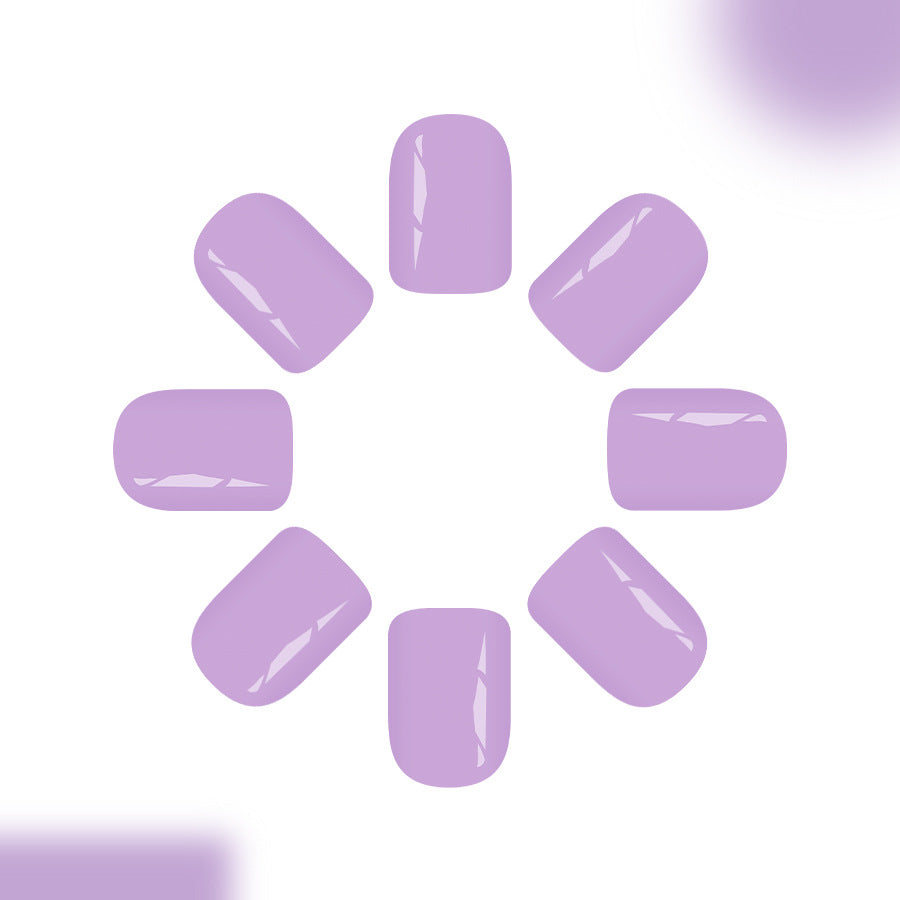 Lavender Dream Short Square Elegant Shimmer Press On Nail Set