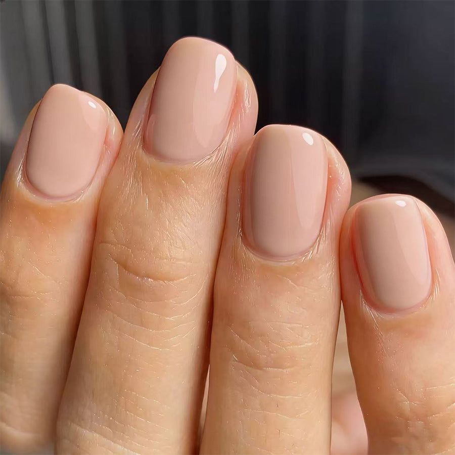 Chic Elegance Medium Square Blush Pink Glossy Press On Nail Set
