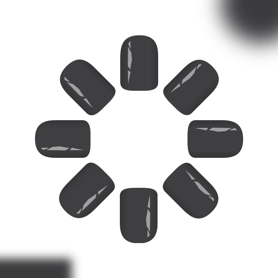 Elegant Night Sky Short Square Matte Finish Nail Set