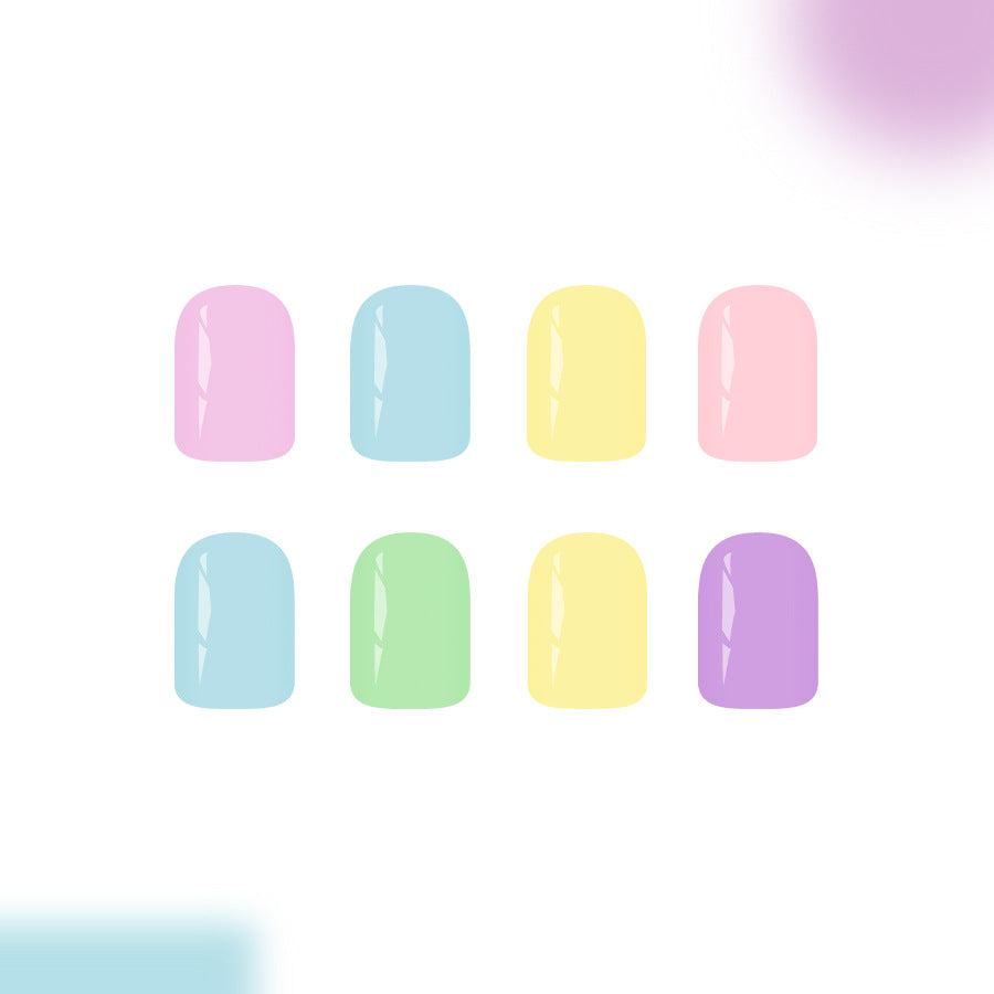 Pastel Dream Short Square Color Changing Press On Nail Set