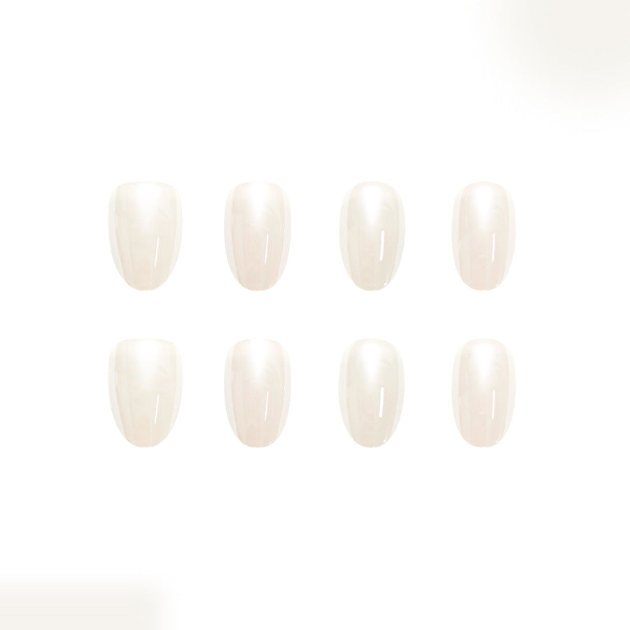 Elegant Fantasy Medium Oval Pearl Finish Nail Set