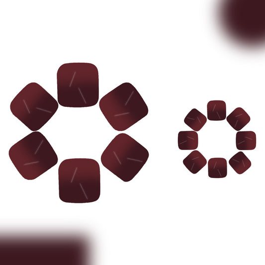 Autumn Elegance Short Square Burgundy Matte Press-On Toenail Set with Unique Shimmering Finish