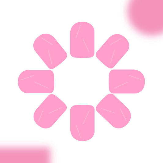 Charming Blossom Short Square Pink Press-On Nail Set with Unique Texture Finish