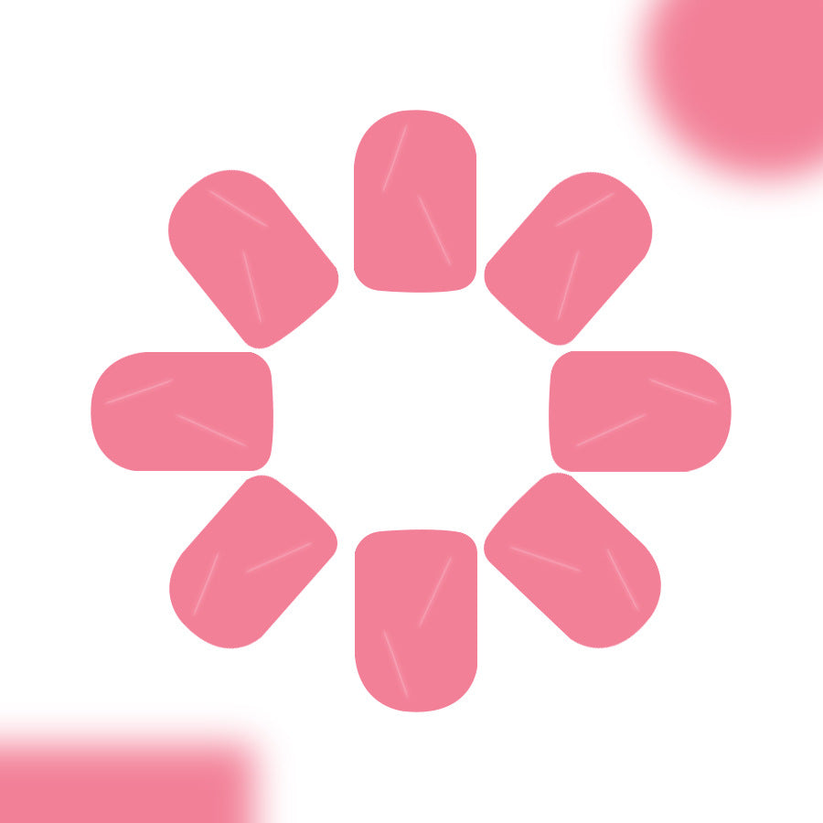 Blossom Delight Short Square Soft Pink Press On Nail Set with Chic Minimalist Design