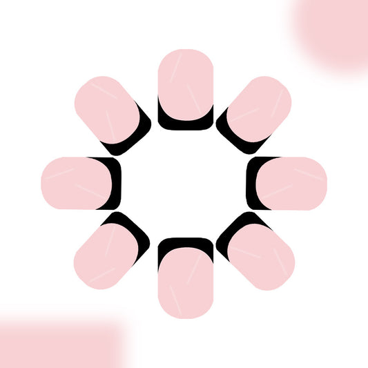 Chic Glamour Square Short Blush Pink with Glossy Finish Press-On Nail Set