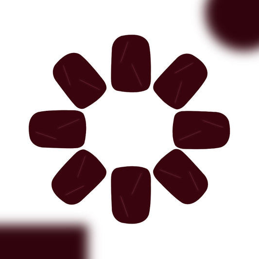 Elegant Enchantment Short Square Deep Burgundy with Unique Textured Finish Press-On Nail Set