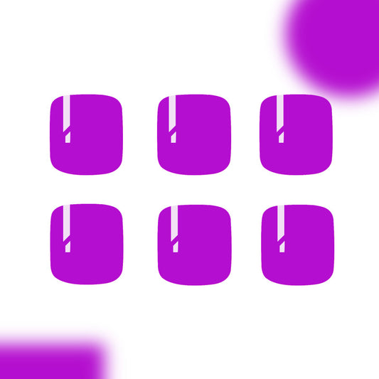 Vibrant Glamour Soft Short Square Shaped Bright Purple Press On Nail Set with High Gloss Finish