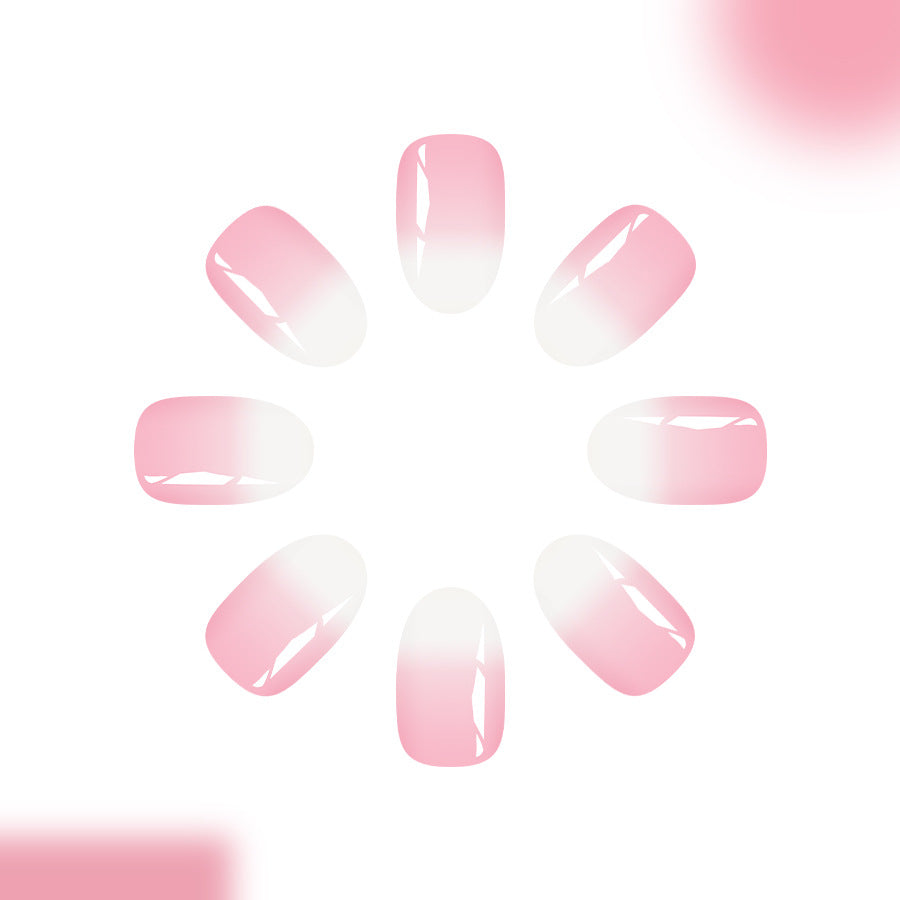 Blossom Dream Press On Nails Medium Almond Ombre Pink High Gloss Finish