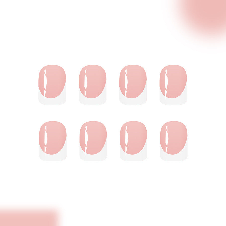 Whimsical Wonderland Short Square Blush Pink Glossy Press On Nail Set