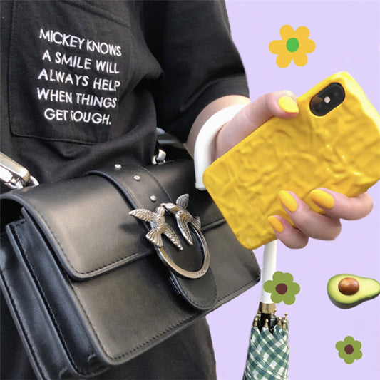 Springtime Sunshine Medium Oval Pastel Yellow Press On Nails with Textured Matte Finish