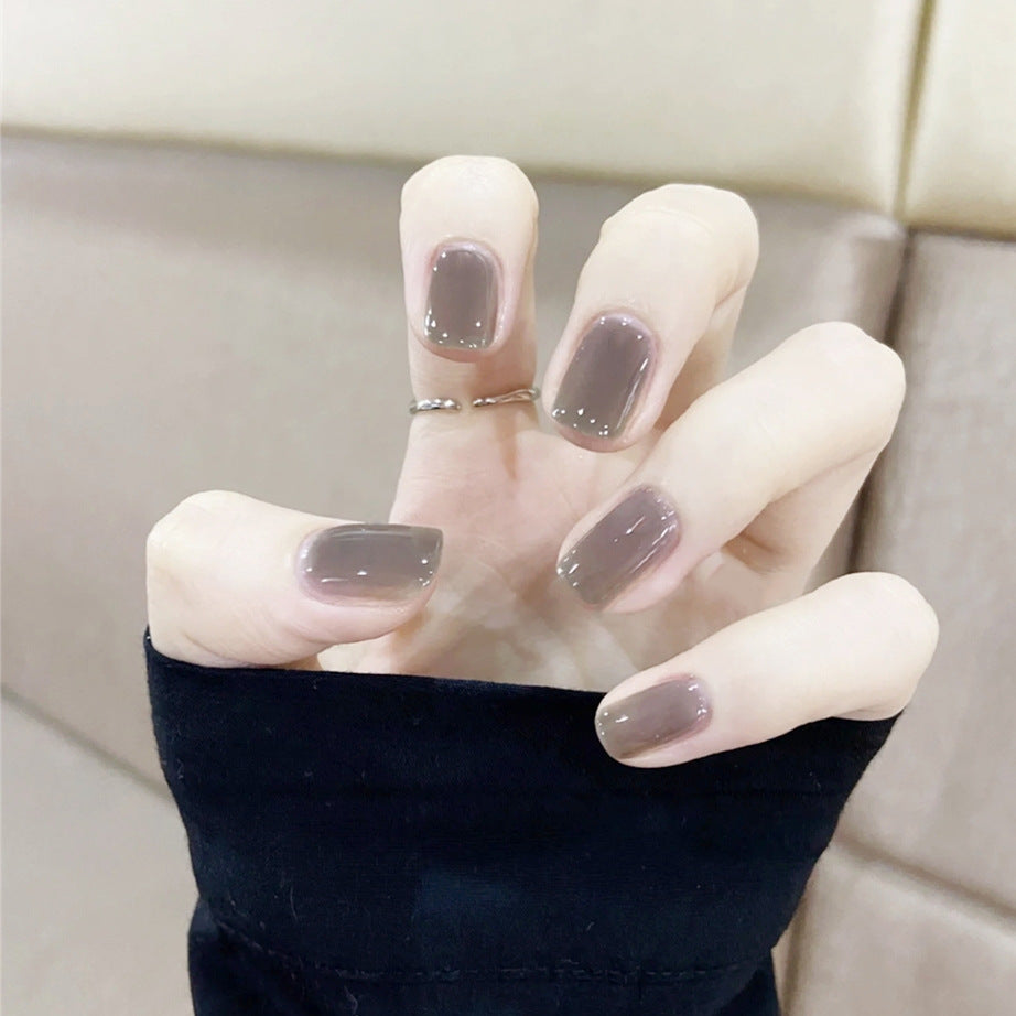 Elegant Affair Short Square Mauve Press On Nail Set with Glitter Accents