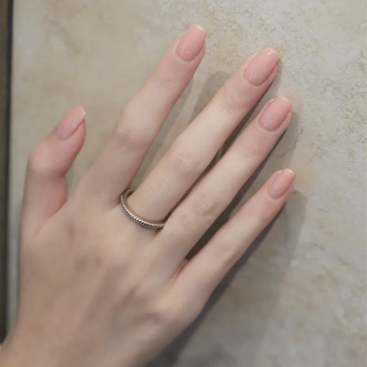 Elegant Chic Medium Square Pink Press On Nail Set with Glossy Finish