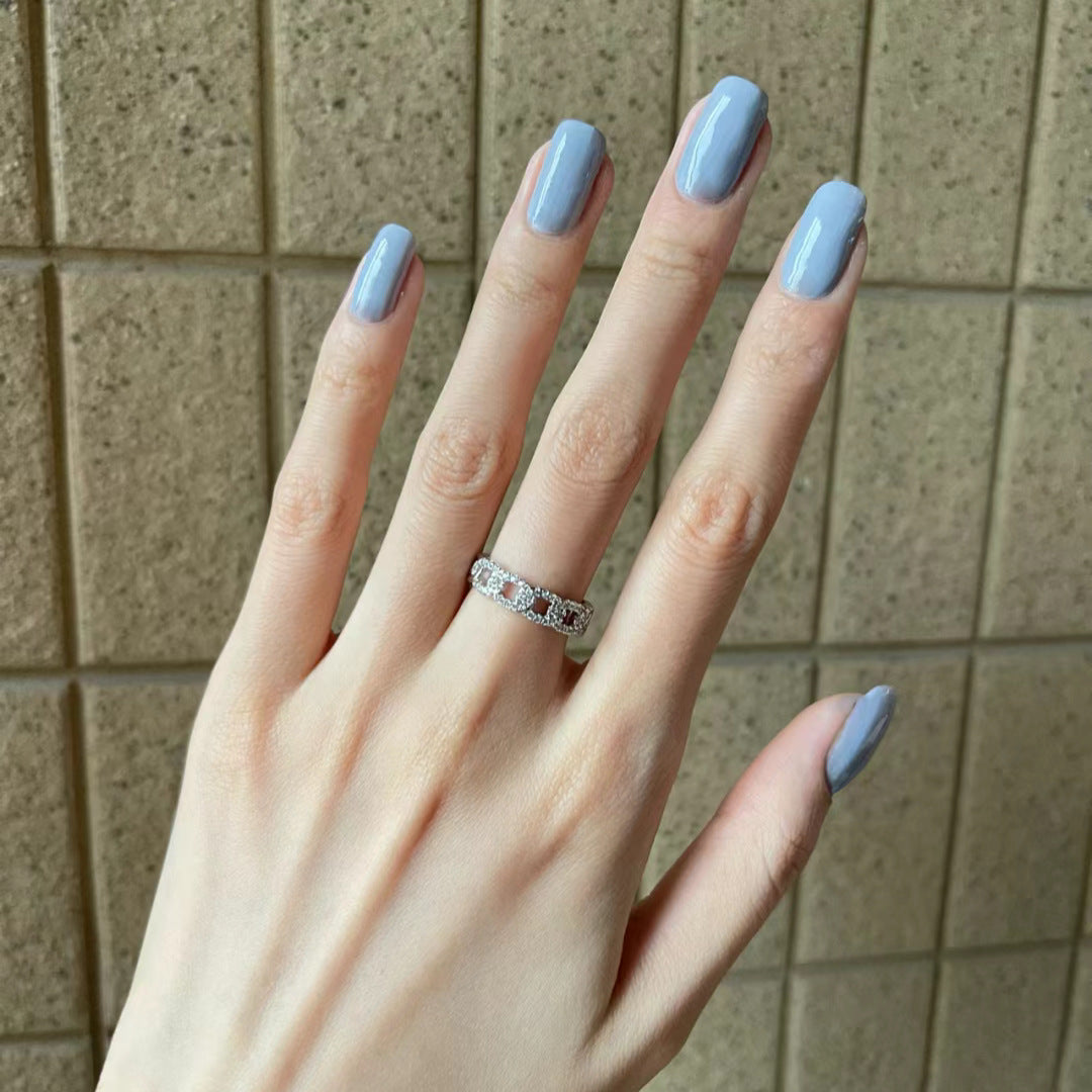 Enchanted Elegance Long Squoval Lavender Press On Nail Set with Glossy Finish