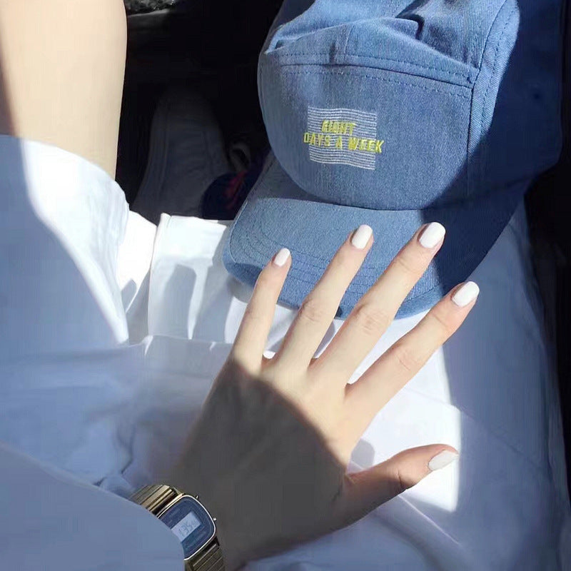 Elegant Bridal Collection Short Square White Press On Nail Set with Glossy Finish