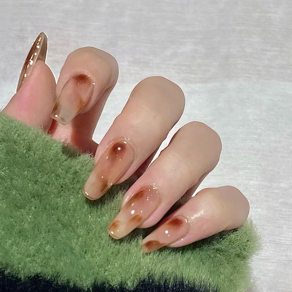 Autumn Glow Long Coffin Ombre Press On Nail Set
