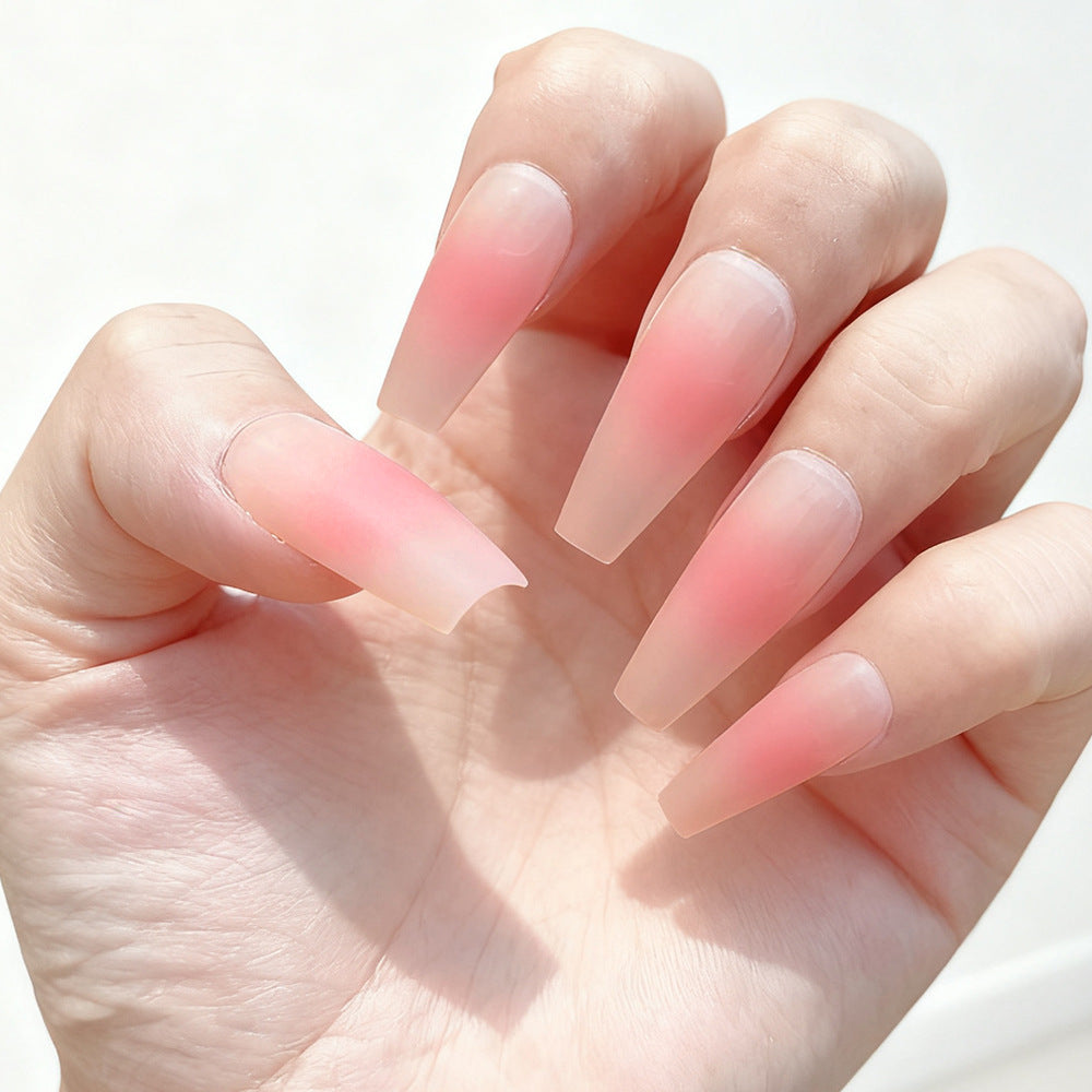Dreamy Blossom Long Coffin Pink Ombre Press-On Nail Set