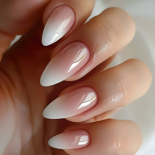Glamorous Dreams Long Almond Ombre Pink Press On Nail Set with Stunning Gradient Shine