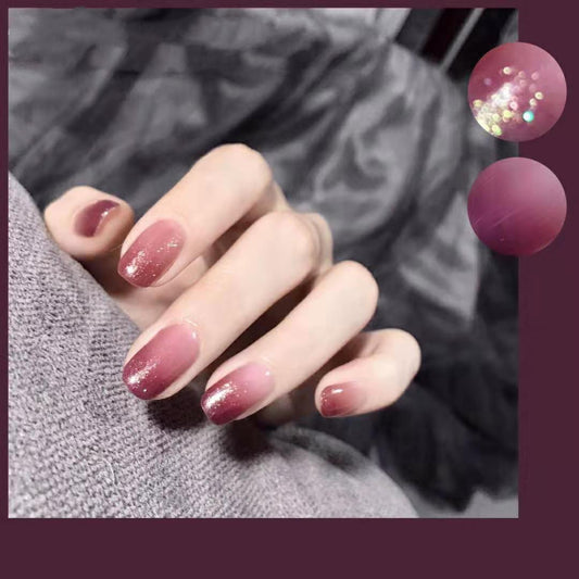 Raspberry Jam Long Square Red Jelly Press On Nails