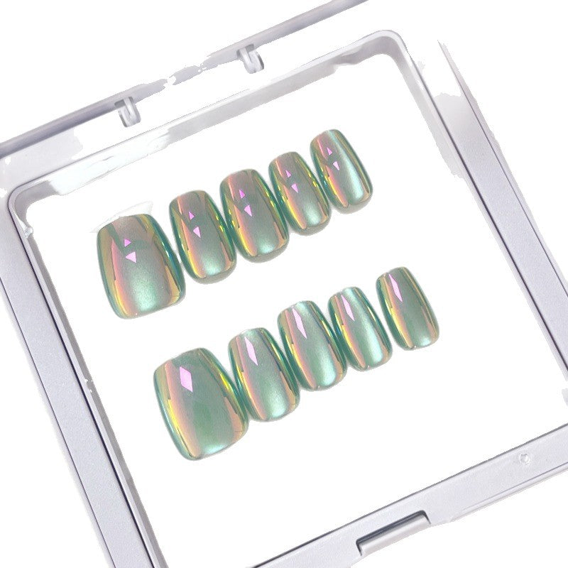 Whimsical Enchantment Short Square Iridescent Nail Set