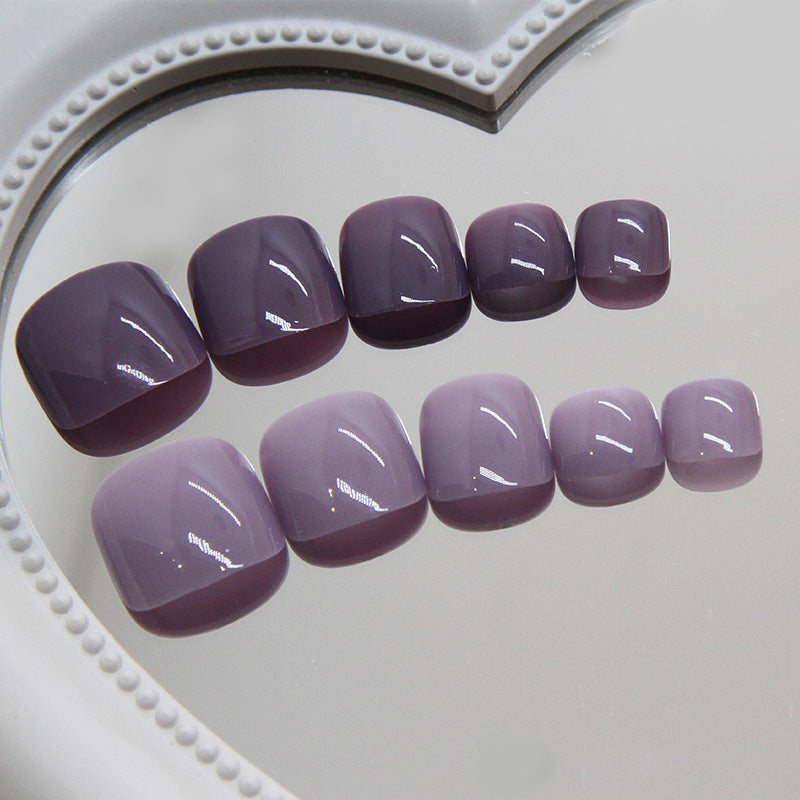 Lavender Dreams Square Short Press On Toenails Set Easy Application and Glossy Finish