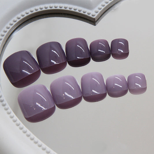 Lavender Dreams Square Short Press On Toenails Set Easy Application and Glossy Finish